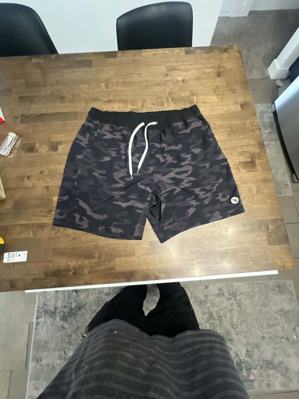 Vuori Kore Performance Short - Black Watercolor Camo